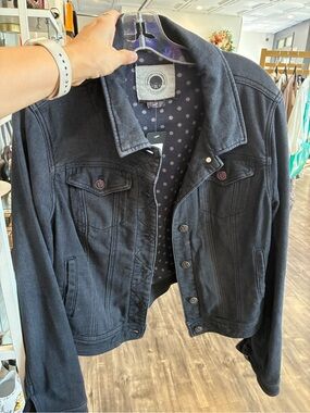 Daughters of the liberation Classic  Jean Jacket with Polka Dot Lining